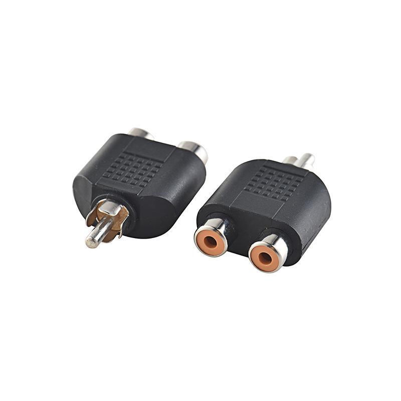 Stecker Auf Dual-rca-av-audio-adapter, Stecker-rca-stereo-audio/video-konverter Auf Dual-buchse-rca-av