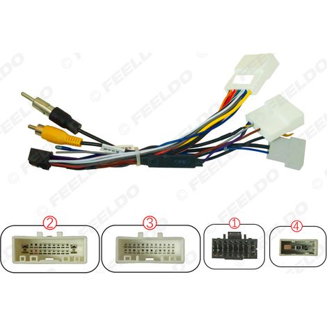 Stromkabel Kompatibel Mit Dem Android-navigationssystem Des Nissan Qashqai Und Sylphy (2006–2011), Palmxun 16p Audio-upgrade-kabel Und Hinterem Kabel