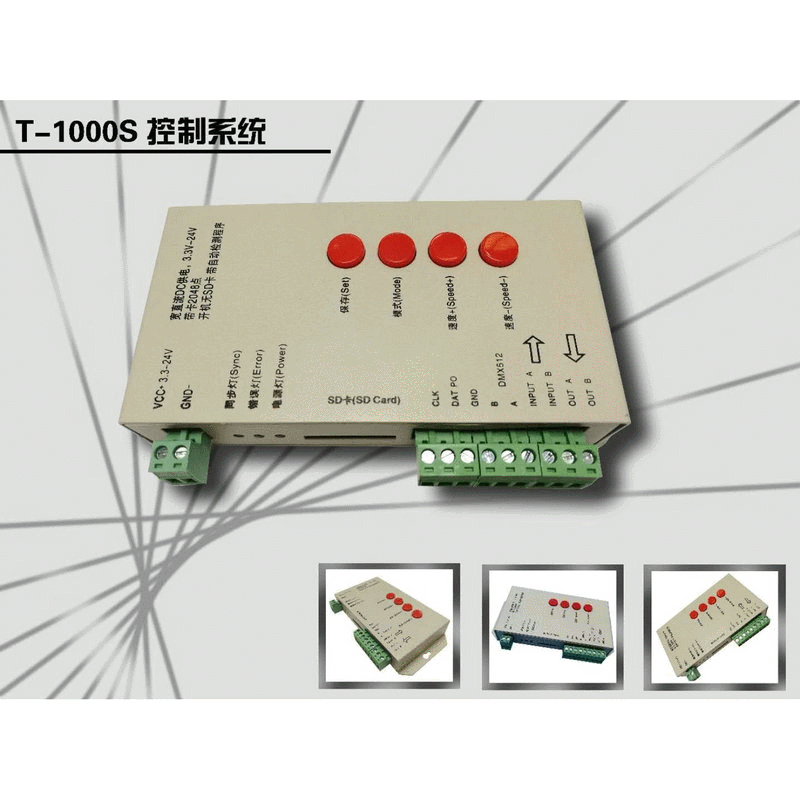 T-1000s-controller, Farbcontroller, Programmierbarer Controller, Sd-karten-controller, 7,5–24 V