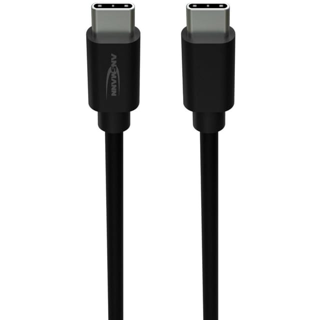 Ansmann Usb-c Ladekabel, Robust Aluminium Stecker, 2m Datenkabel Schwarz
