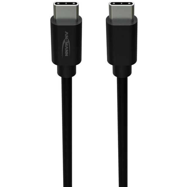 Ansmann Usb C Auf Usb C Kabel, 120cm Schwarz, Robustes Langlebiges Ladekabel