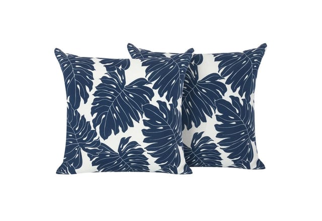 44 X 44 Cm Outdoor Kissen Für Die Terrasse Mit Palmblattmuster, 2er Set