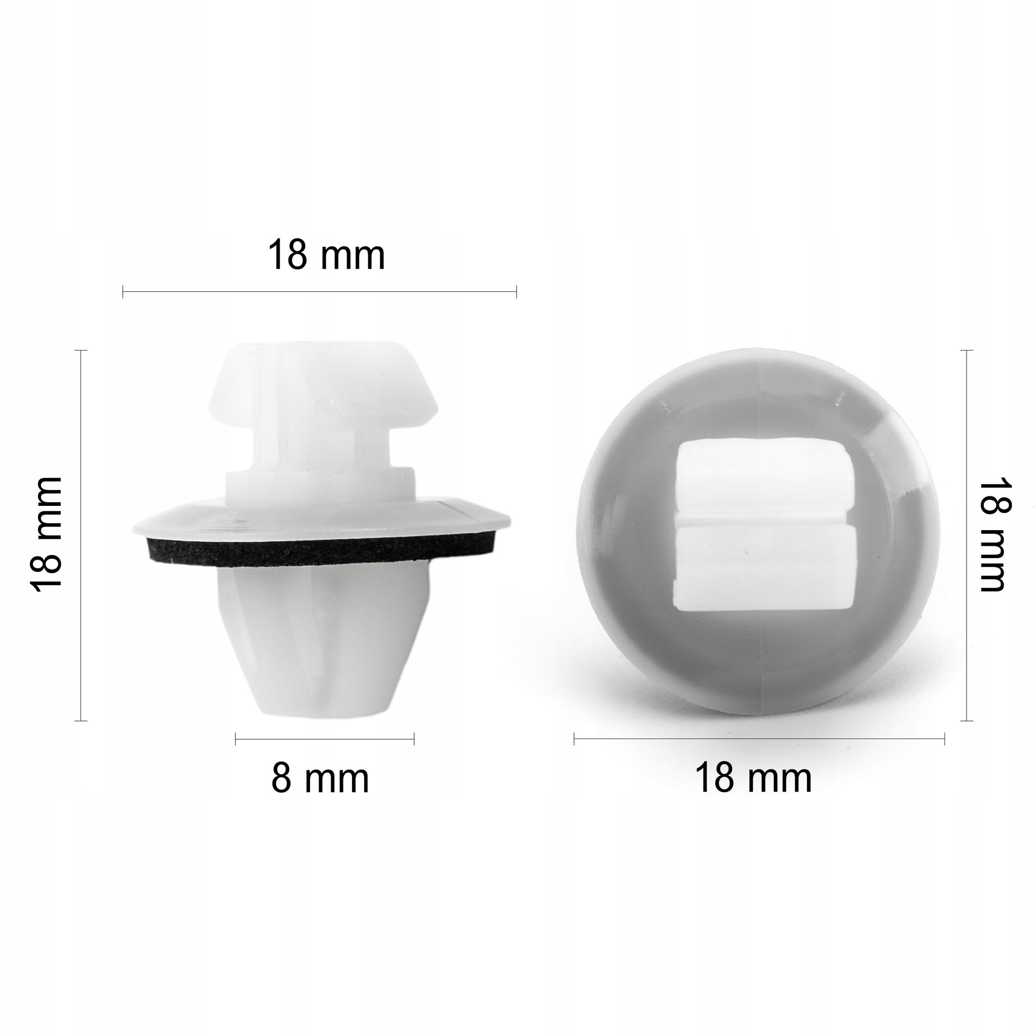 1x Clips Stifte Seitenleisten Suzuki Grand Vitara