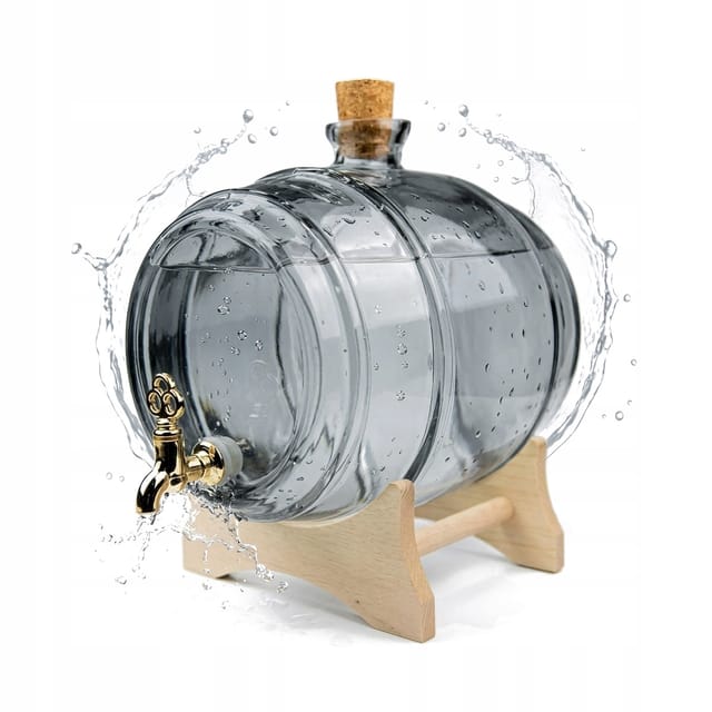 5-liter-glasfass, Aschgrau, Für Hochzeitsgeschenke, Selbstgebranntes Wasser