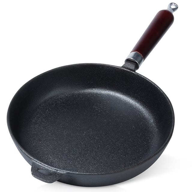 Gusseiserne Bratpfanne Für Gas- Und Induktionsherde Zum Braten Und Schmoren, 24 Cm Durchmesser