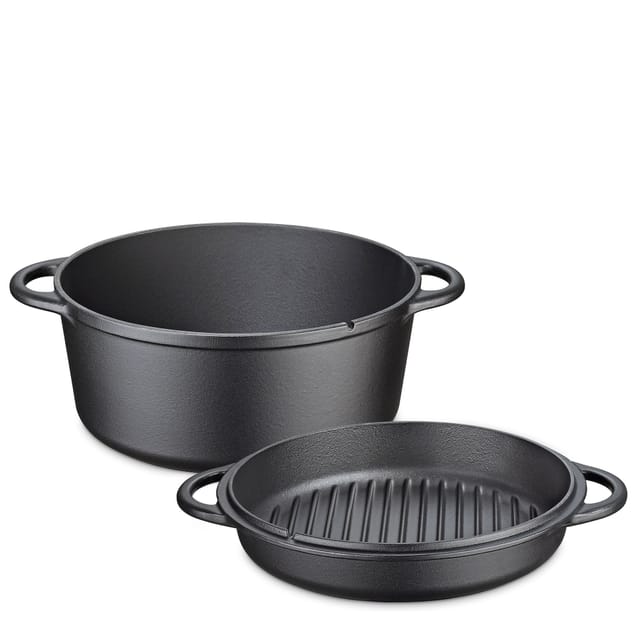 Topf Mit Deckel/grillpfanne, Gusseisen, 5,0 L, Durchmesser 26 Cm / Kuchenprofi