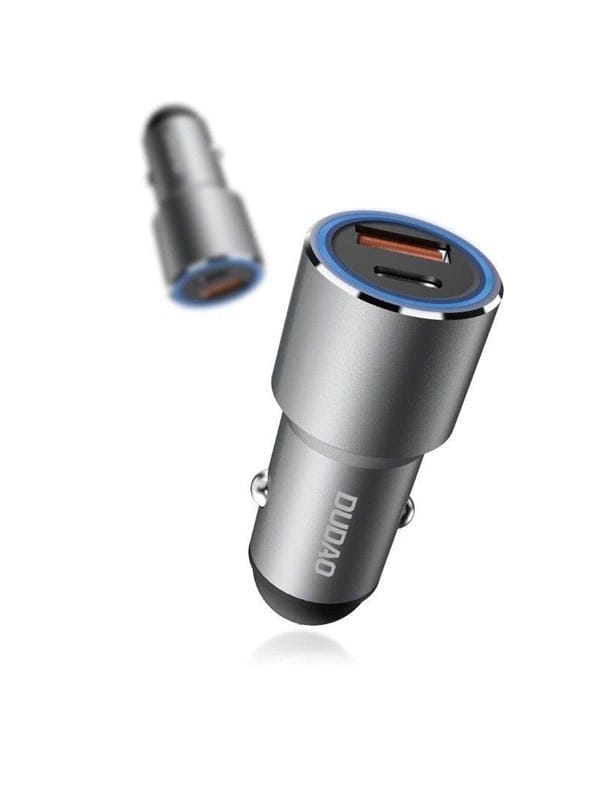 Usb-a/usb-c/pd/qc 22,5-w-kfz-ladegerät – Grau