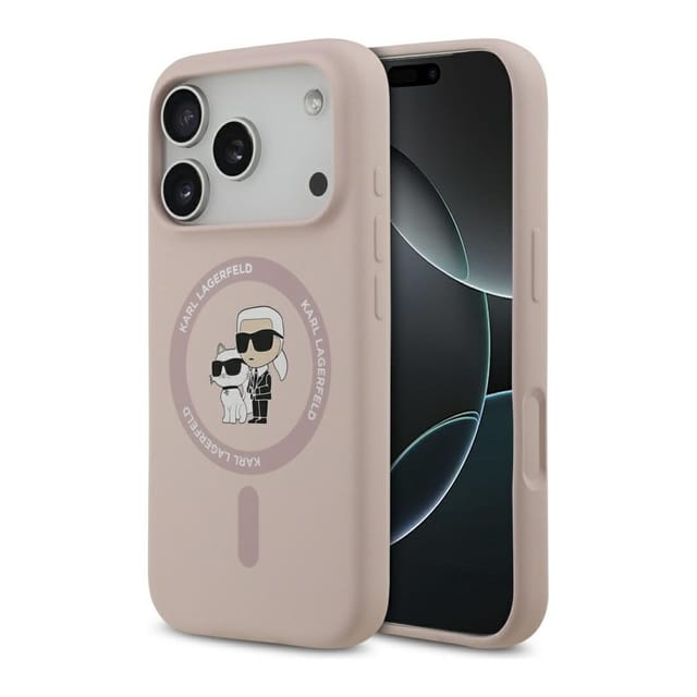 Karl Lagerfeld Silikon-hülle Karl&choupette Ring Magsafe Für Iphone 17 Pro Pink