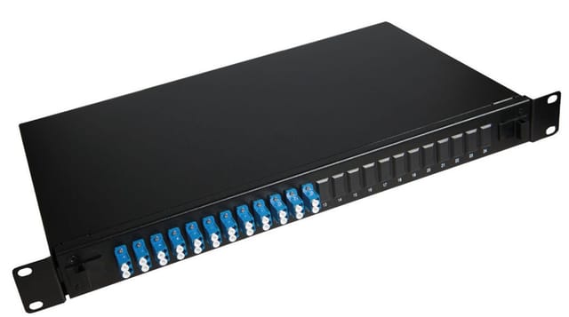 Lanview Glasfaser-patchpanel 19" 1he Mit 12 Lc-duplex-singlemode-anschlüssen, Lvo233840