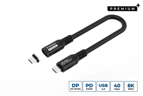 Usb4 Gen 3x2 Usb-c M/c Kabel 0,15 M Schwarz