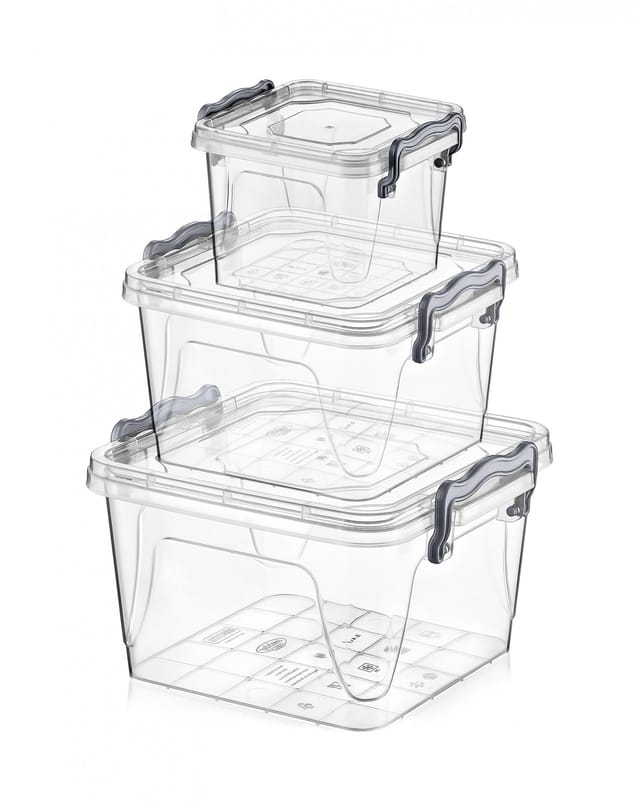 Hob021134 Aufbewahrungsbehälter-set, 3-teilig, Lebensmittelbox