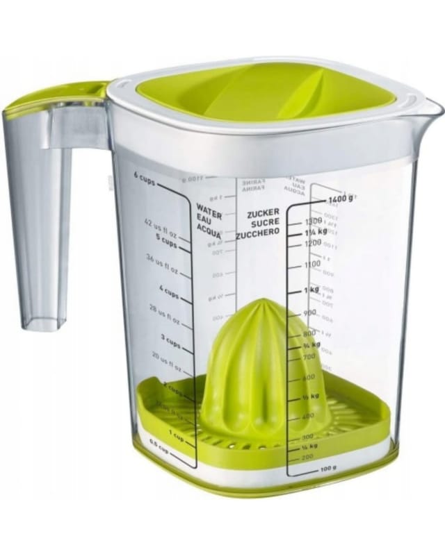 Rotho 15-liter-küchenmessbecher Mit Entsafter Und Reibe (3-in-1)