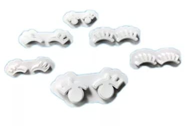Wimpern, Augen, Augenbrauen, 6 Stück, Form