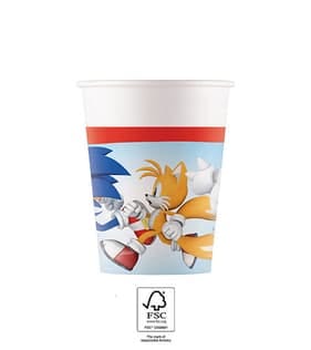 Sonic Pappbecher, 200 Ml, 8 Stück.