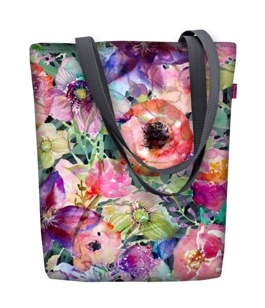 Sonnengelbe Canvas-tasche - Flora