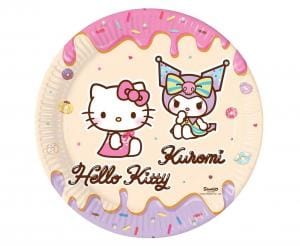 Hello Kitty Und Kuromi Pappteller 23 Cm 8 Stück.