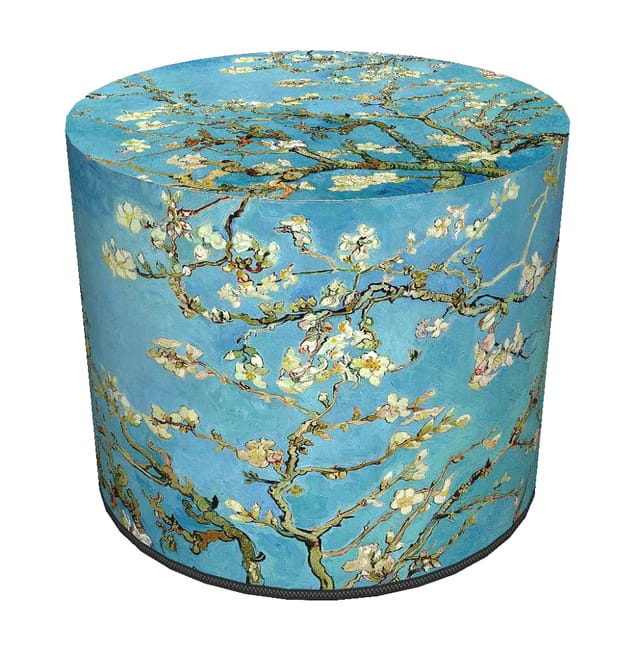 Wasserdichter Codura-pouf Für Haus Und Garten – Mandelmuster, Elegant, Bequem, Stabil, Mit Reißverschluss, 40 Cm, Bertoni