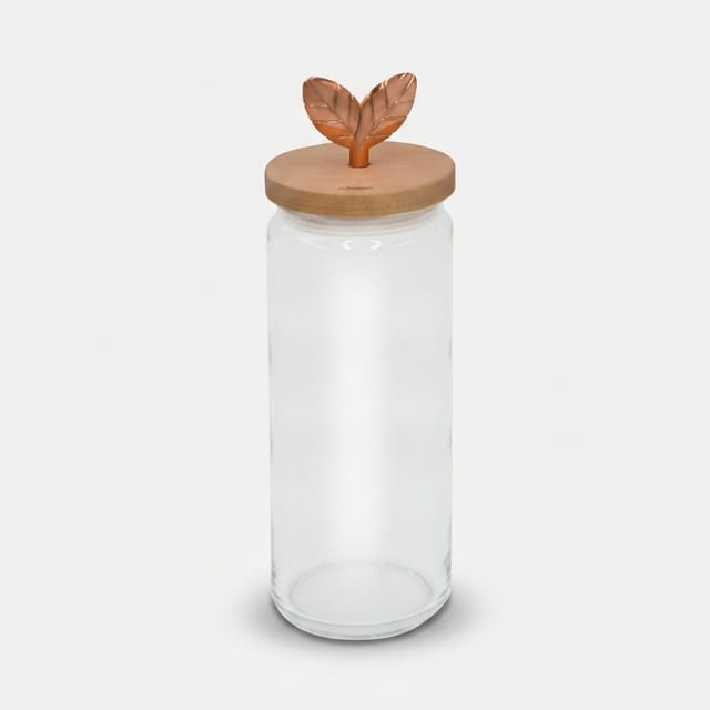 Vorratsglas Aus Glas Mit Buchenholzdeckel 1500 Ml Printemps D'Or