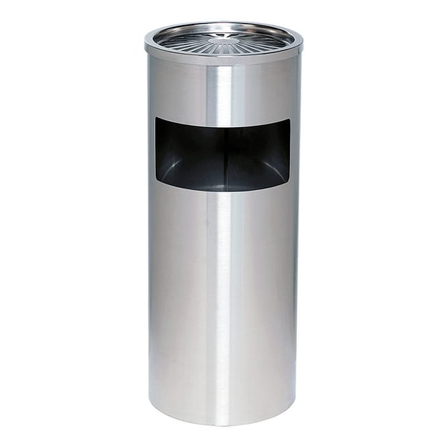 Brb Abfallbehälter Mit Ascher Aus Edelstahl, Øxh 250x610 Mm, 40 Liter