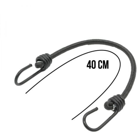 Bunthaus 10er Pack Elastische Bungee-seile Mit 2 Haken 40 Cm Schwarz