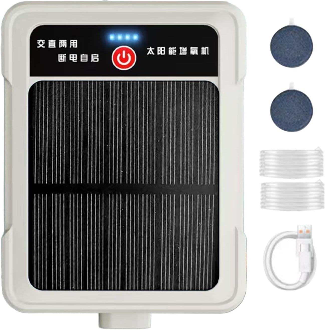 Solar-angelbelüfter Wetterbeständig, Akkulaufzeit 8 Bis 12 Stunden Solar-transportbelüfter Für Lebende Fische Für Brunnen, Hinterhof, Bauernhof, Outdoor-fischer, Aquarianer