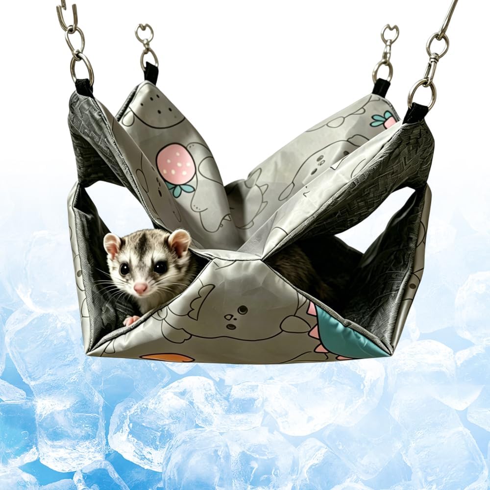 Kühlende Hängematte Für Kleintiere, Doppelstöckiges, Wasserdichtes Hamsterbett, Waschbares Versteck-nest-hängebett, Für Frettchen, Eichhörnchen, Mäuse Und Kleintiere