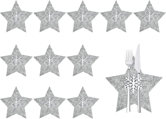 12-teiliger Besteckhalter, Bestecktasche, Messer, Gabel Und Essstäbchen, Weihnachtstischdekoration