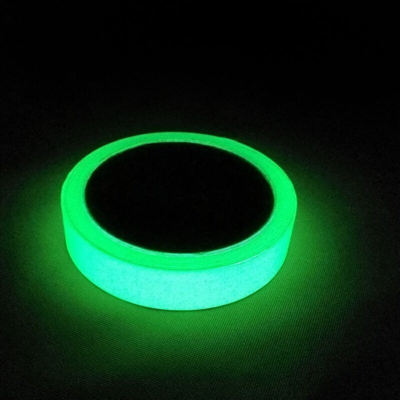 Selbstklebendes, Phosphoreszierendes Klebeband, 1 Cm X 5 M, Nachtbeleuchtung Ohne Strom, Wasserdicht Und Wiederverwendbar, Leuchtend Grün