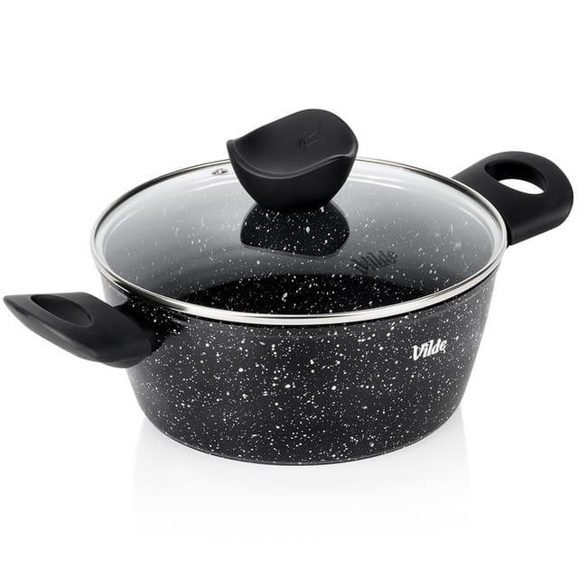 Granittopf Mit Deckel Zum Kochen Und Schmoren, 20 Cm, 2,2 L