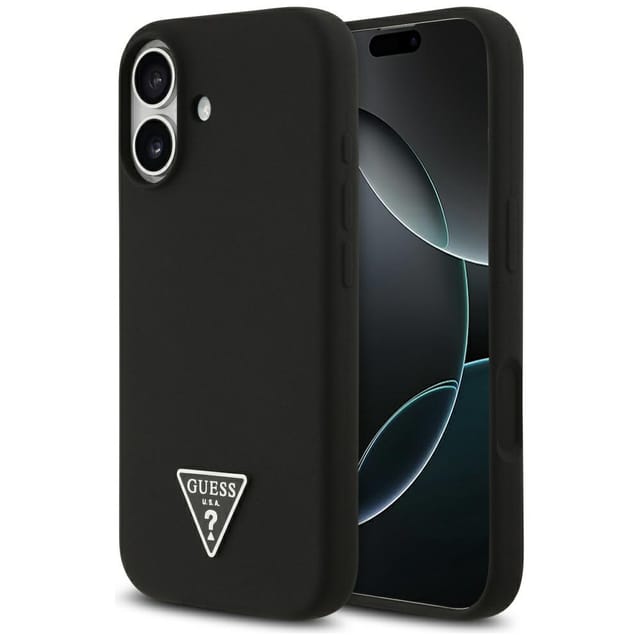 Guess Silikonhülle Mit Dreieck-logo Und Magsafe-funktion Für Iphone 17, Schwarz