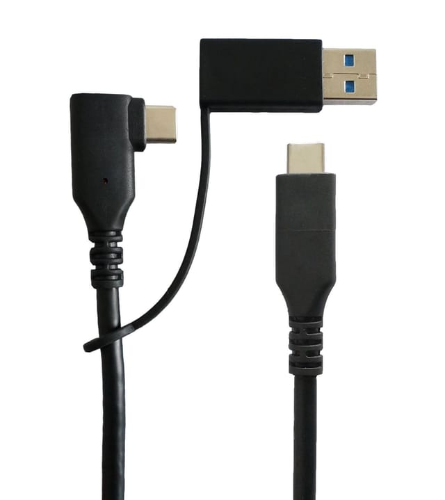 Microconnect Usb 3.2 Gen 1 Adapter C-stecker Rechtwinklig Und A-stecker/c-buchse Auf C-stecker, 1 M, Aluminiumgehäuse, Baumwollummantelung, Usb3.1cc1mde-n