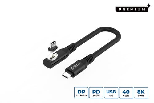 Usb4 Gen 3x2 Usb-c-kabel 0,15 M Schwarz Mc-ls-usb4cc0.15-a