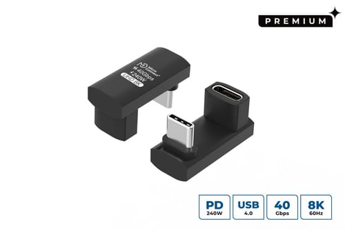 Usb4 Usb-c 3x2 Abgewinkelter Premium-microconnect-adapter
