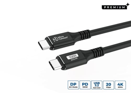 Microconnect Usb3.2cc01.5 Usb-kabel Usb 3.2 Gen 2x2 1,5 M Usb-c Schwarz