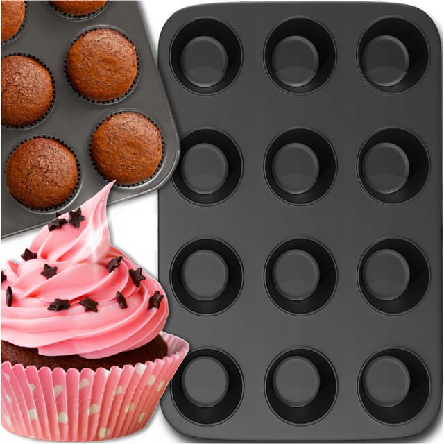 Tg66027 Muffin-backform, 12 Muffins, Antihaftbeschichtet
