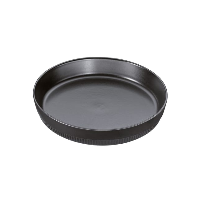 Ofenfeste Auflaufform, Keramik, 1,7 L, Durchmesser 28 Cm, Schwarz, Chalet/frühling