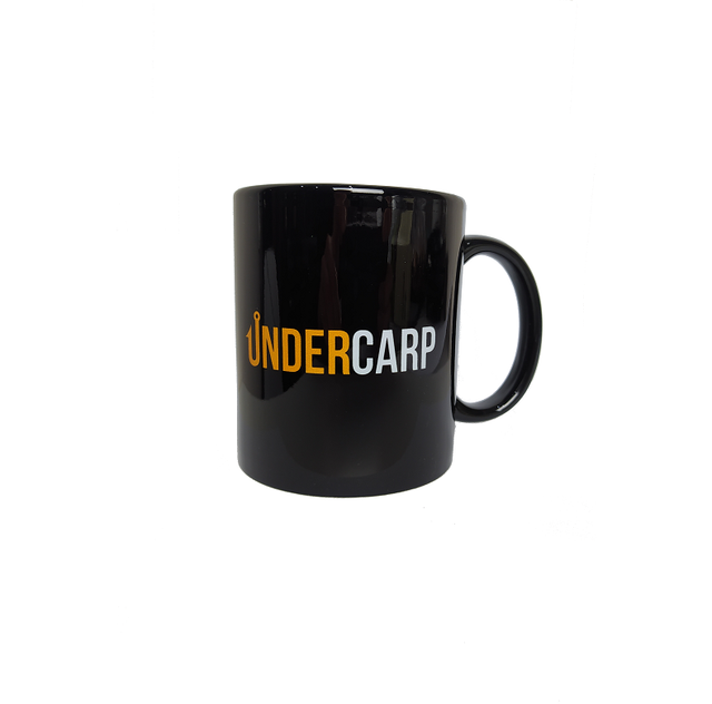Schwarzer Angelbecher Mit Undercarp-logo, 330 Ml