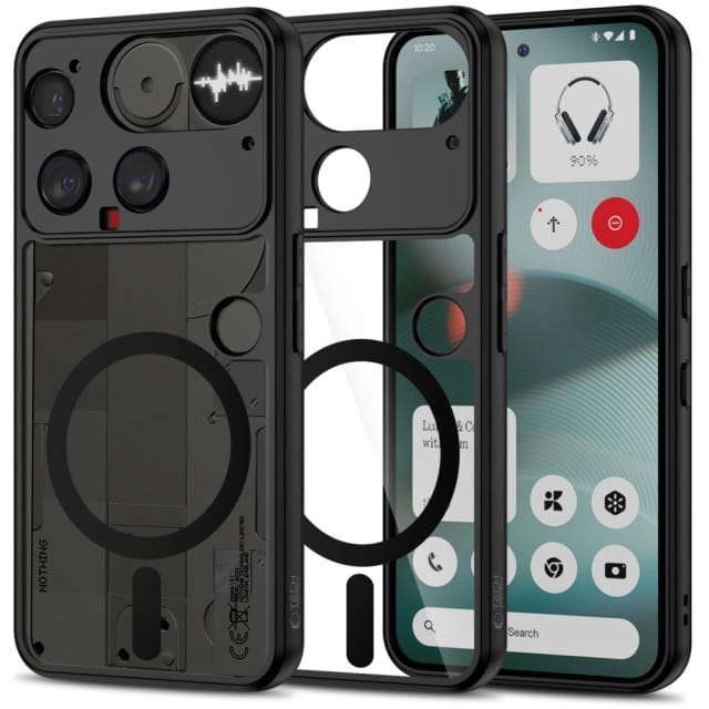 Tech-protect Magmat Magsafe Hülle Für Das Nothing Phone 3 – Schwarz Und Transparent