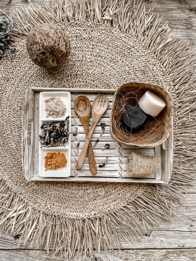 Teaklöffel Und -gabel