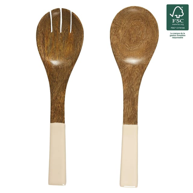 Servierbesteck-set Aus Mangoholz „dune“, 30 Cm