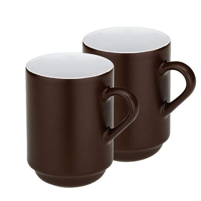 Becher, 2 Stück, Keramik, 0,3 L, Durchmesser 7,5 X 11 Cm, Braun / Kela