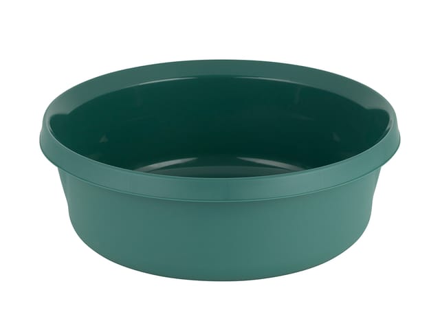 Matte Kunststoffschüssel 14l Dunkelgrün -jag