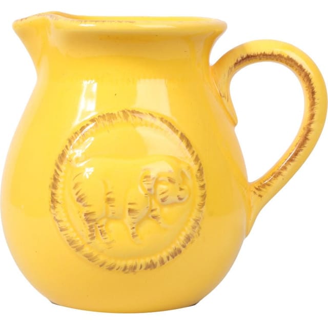 Gelber Keramikkrug, 13 Cm
