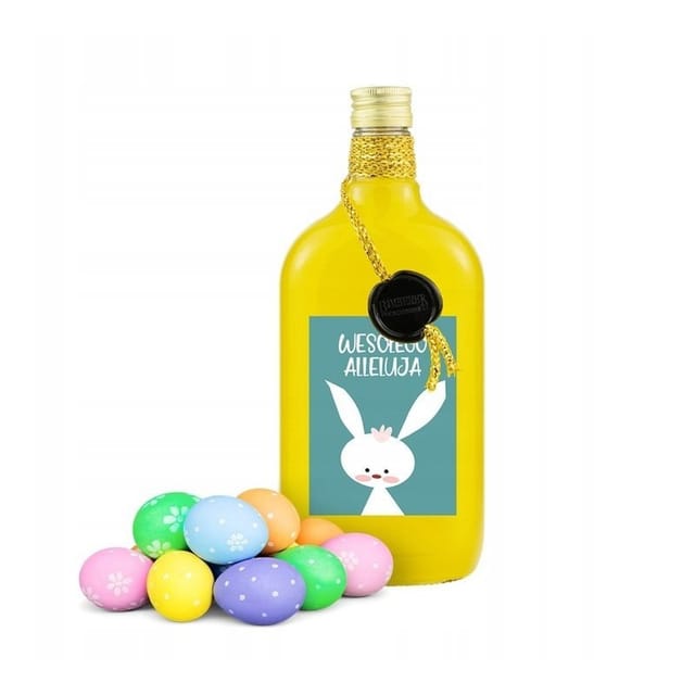 10 Klassische Glasflaschen 500 Ml, Verziert Mit Osteraufkleber Bo-18