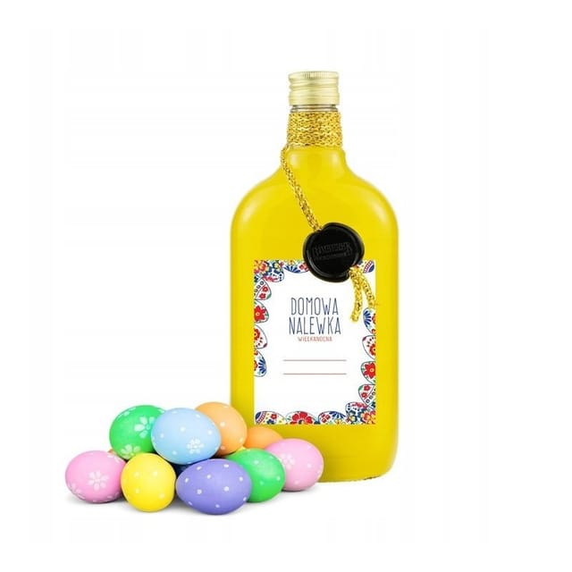 10 Klassische Glasflaschen 500 Ml, Verziert Mit Osteraufkleber Bo-16