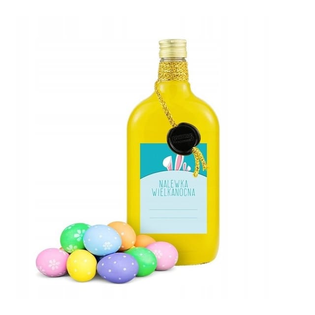 10 Klassische Glasflaschen 500 Ml, Verziert Mit Osteraufkleber Bo-15