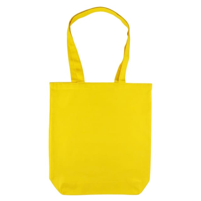 Baumwolltasche, 220 G, 380 X 420 X 10 Mm Breit, Mit Henkeln, Unbedruckt, 5 Stück, Zitrone
