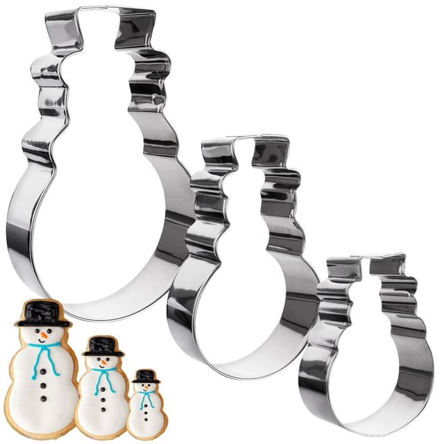 3x Ausstechformen Für Weihnachts-lebkuchen-schneemann