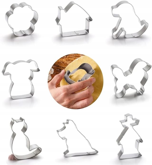 Set Mit 8 Ausstechformen Aus Edelstahl Zum Backen