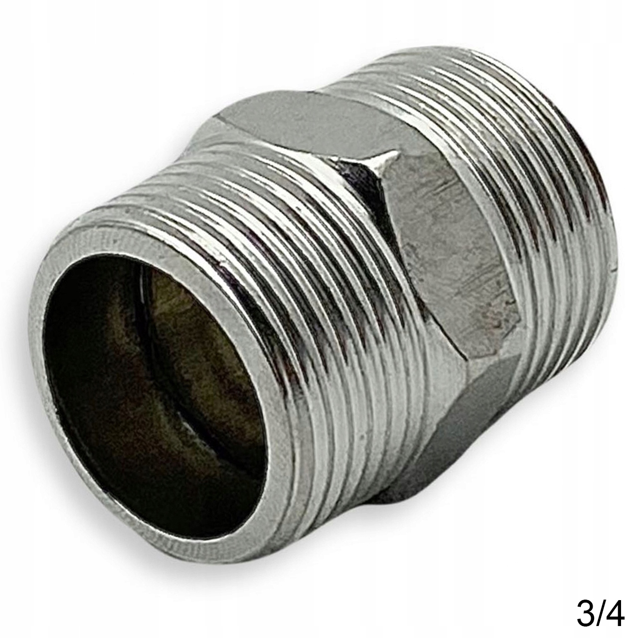 3/4-zoll-chromnippel Mit Flacher Dichtfläche, Stahl